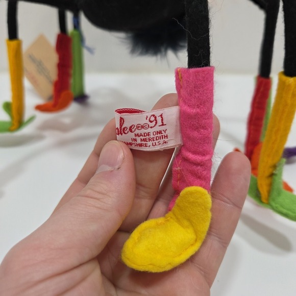 Annalee Doll Halloween Spider 12" 1991 Vintage Posable Decoration With Tags - Picture 8 of 12